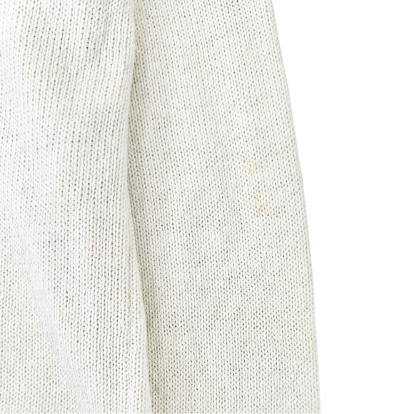 Vintage Yarnworks White Pink Embroidered Pearl Button Cotton Knit Cardigan sz M - Picture 6 of 7